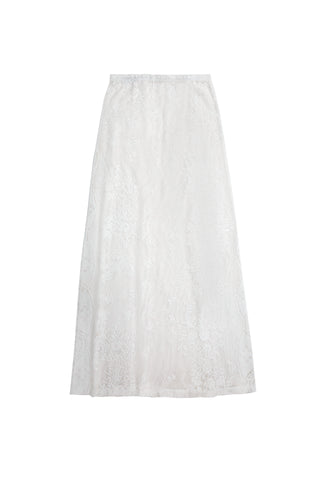 “Eyes off my B” white skirt
