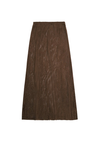 “Eyes off my B” brown skirt