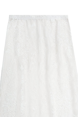 “Eyes off my B” white skirt