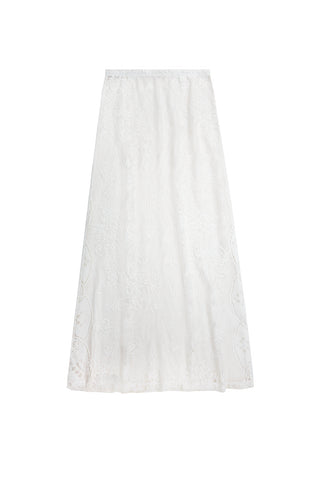 “Eyes off my B” white skirt